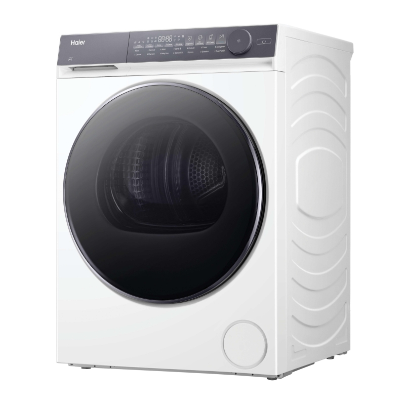 Haier HD90-C367U1-IT tumble dryer Freestanding Front-load 9 kg Silver, White