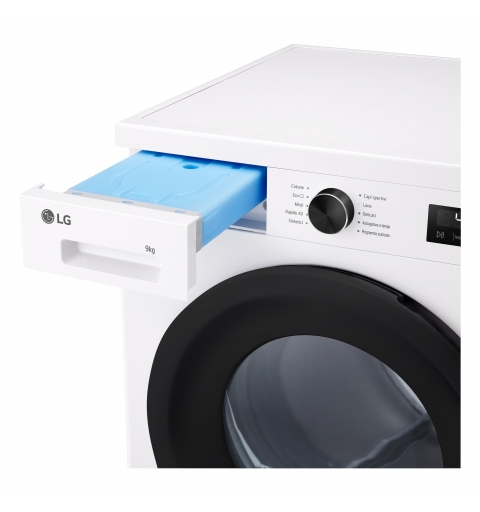 LG RNX1009NWK asciugatrice Libera installazione Caricamento frontale 9 kg Bianco