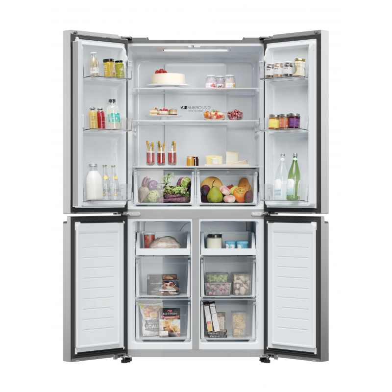 Haier Cube 83 Series 3 HCR3818DNMM Side-by-Side Kühlkombination Freistehend 467 l Edelstahl