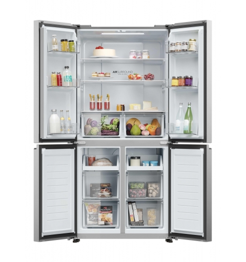 Haier Cube 83 Series 3 HCR3818DNMM side-by-side refrigerator Freestanding 467 L Stainless steel
