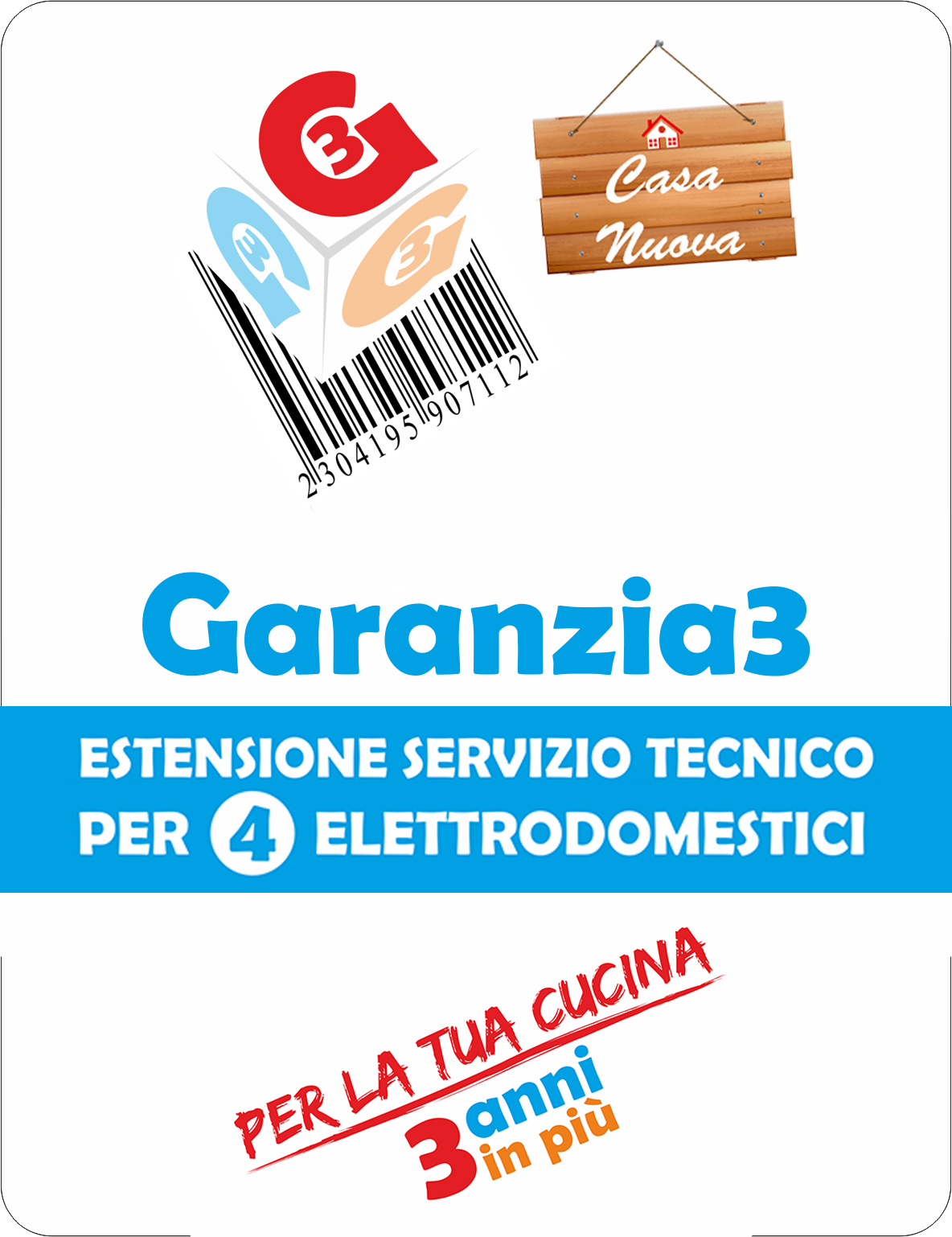 Garanzia3 Casa Nuova 4 elettrodomestici - Dagimarket